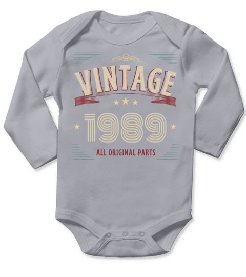 VINTAGE 1989 ALL ORIGINAL PARTS Long Sleeve Baby One-Piece