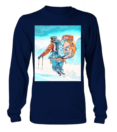 Snow hiker hikers ski hiking mountains mountaineer Long sleeved Unisex