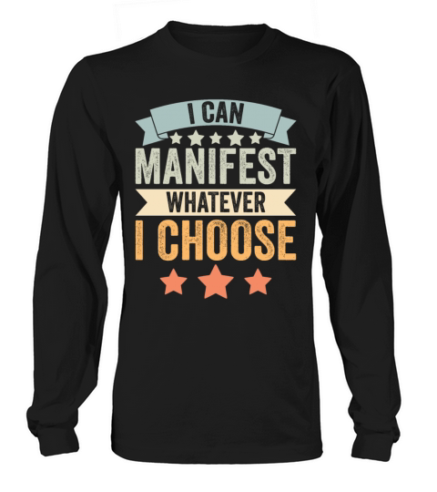 Vintage Manifest Positivity I Can Manifest Long sleeved Unisex