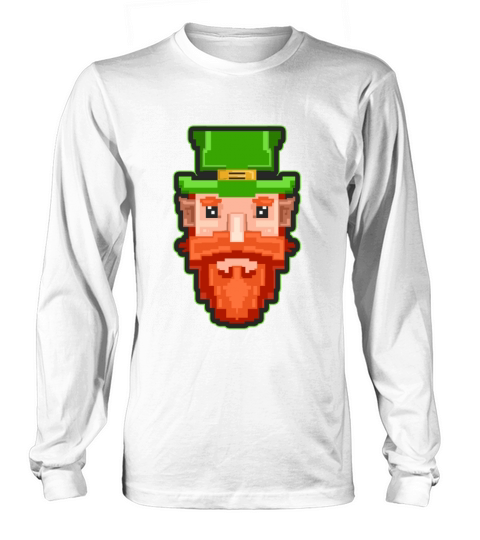 Vintage Pixel 90s Leprechaun For St Patricks Day Long sleeved Unisex