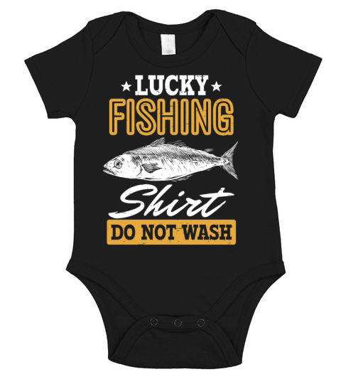 Lucky Fishing Shirt for Fish Hunter and Fisherman Short Sleeve Baby One-Piece