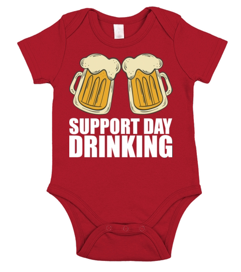 Support Day Drinking Short Sleeve Baby One-Piece