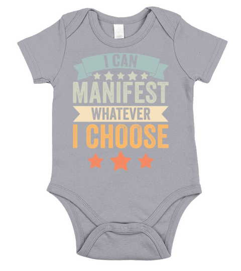 Vintage Manifest Positivity I Can Manifest Short Sleeve Baby One-Piece