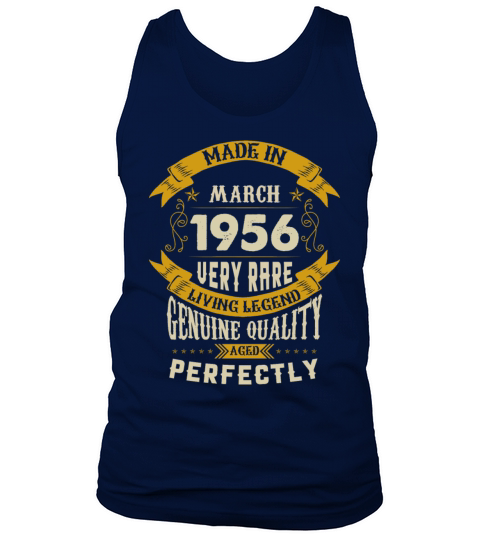 March 1956 Vintage Birthday Present Tank Top Unisex