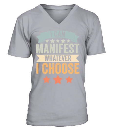 Vintage Manifest Positivity I Can Manifest V-Neck T-shirt