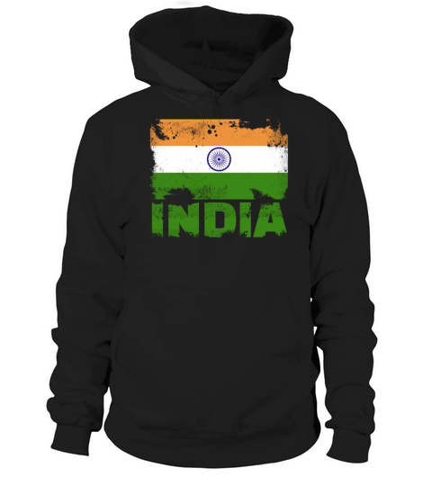 India Flag Vintage Distressed Indian Grunge Travel Hoodie Unisex