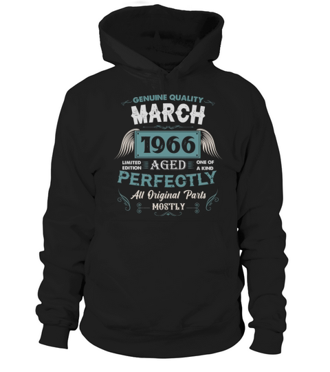 March 1966 Vintage Birthday Present Hoodie Unisex
