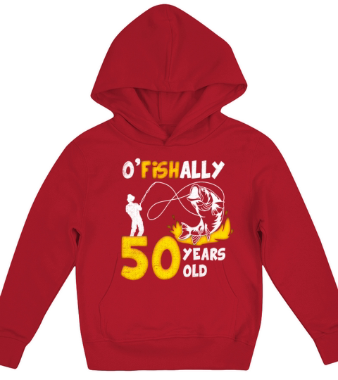 50th Birthday Fishing 1973 Vintage Fisherman Angle Kids Hoodie
