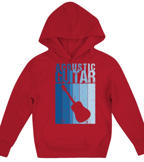 Vintage Acoustic Guitar Country Blues Musician Kids Hoodie