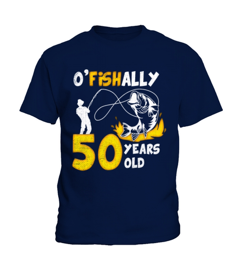 50th Birthday Fishing 1973 Vintage Fisherman Angle Kids T-Shirt