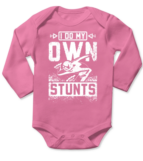 I do my own stunts rollerblade inline skating Long Sleeve Baby One-Piece