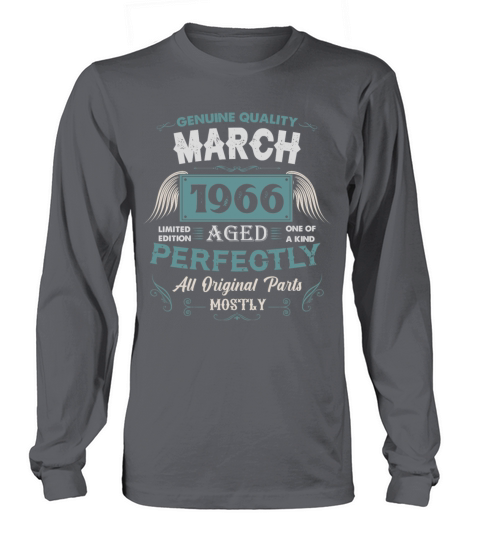March 1966 Vintage Birthday Present Long sleeved Unisex