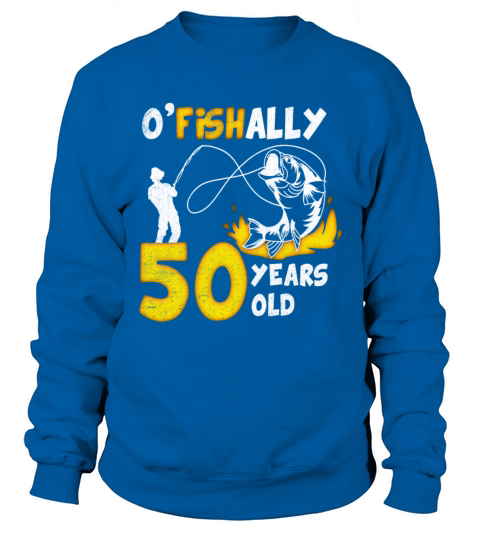 50th Birthday Fishing 1973 Vintage Fisherman Angle Sweatshirt Unisex