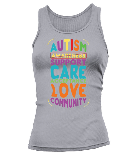 Acceptance Love Colorful Puzzle Autism Awareness Tank top Woman