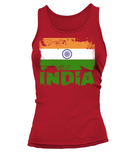 India Flag Vintage Distressed Indian Grunge Travel Tank top Woman