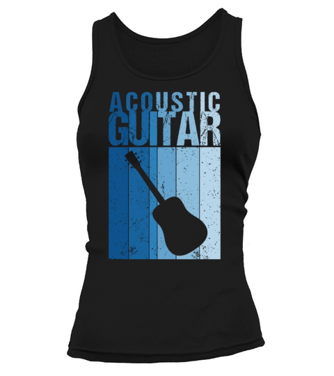 Vintage Acoustic Guitar Country Blues Musician Tank top Woman