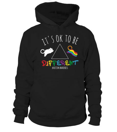 Cat Different Okay Special Puzzle Autism Awareness Hoodie Unisex