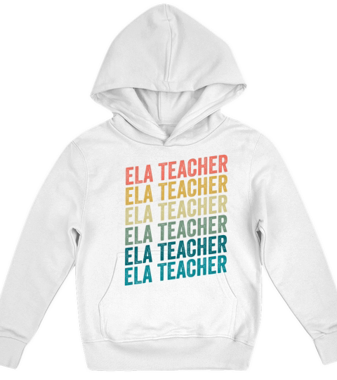 Retro Vintage ELA Teacher For English Language Kids Hoodie