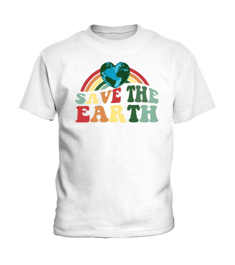 Vintage Retro Earth Day Save the Earth Kids T-Shirt