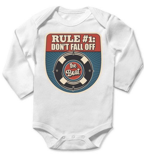 Dont Fall Off The Boat Funny Sailing Long Sleeve Baby One-Piece