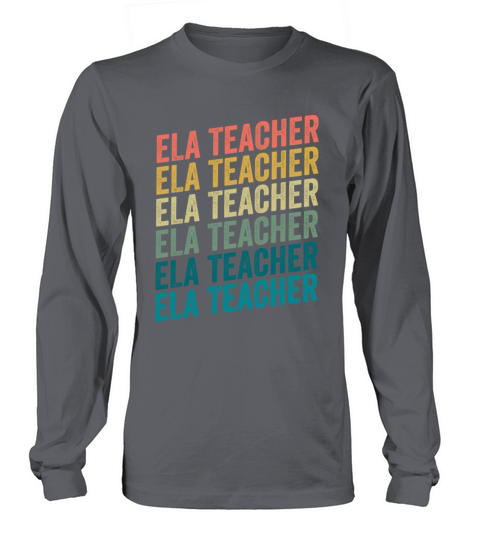 Retro Vintage ELA Teacher For English Language Long sleeved Unisex