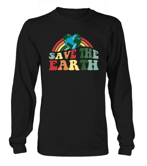 Vintage Retro Earth Day Save the Earth Long sleeved Unisex