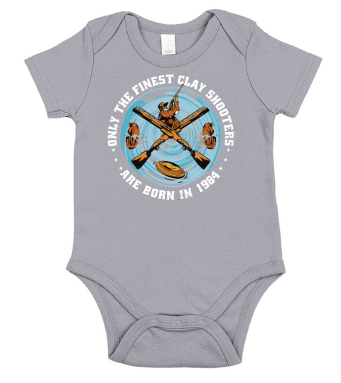 Clay Shooters Vintage 1984 birthday clay-pigeons Short Sleeve Baby One-Piece