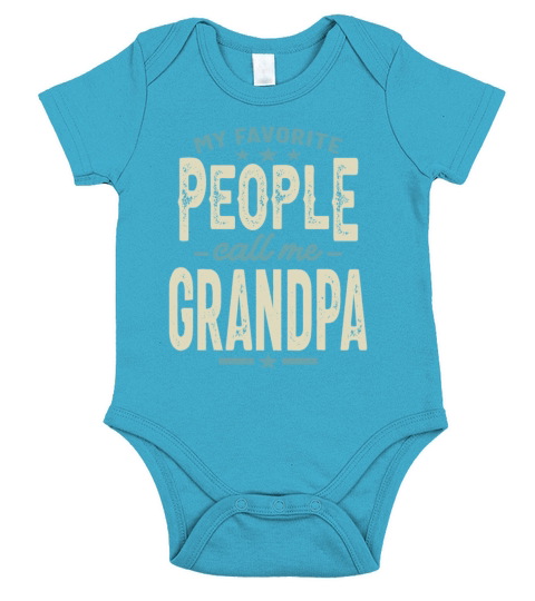 My Favorite People Call Me Grandpa Short Sleeve Baby One-Piece