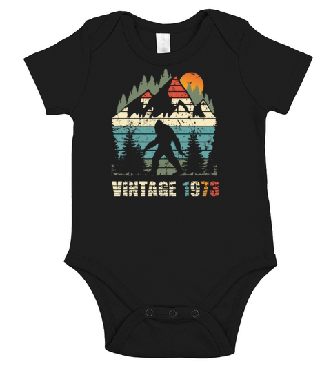vintage 1973 yeti funny 50th birthday shirt Short Sleeve Baby One-Piece