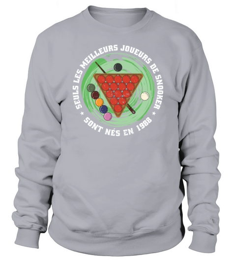 Snooker born in 1988 Vintage Birthday Snooker Sweatshirt Unisex