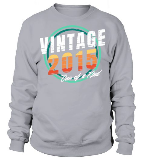 Vintage 2015 Shirt for Men Women 8 Year Old 8th Sweatshirt Unisex