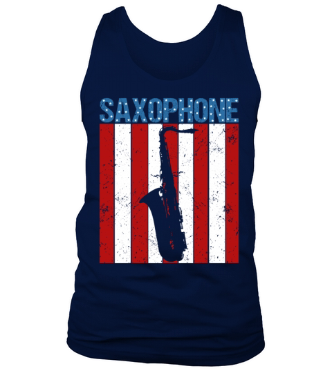 American Flag Vintage Saxophone Jazz Player Music Tank Top Unisex