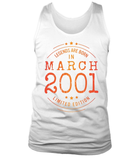 Birthday March 2001 Limited Edition Vintage Tank Top Unisex