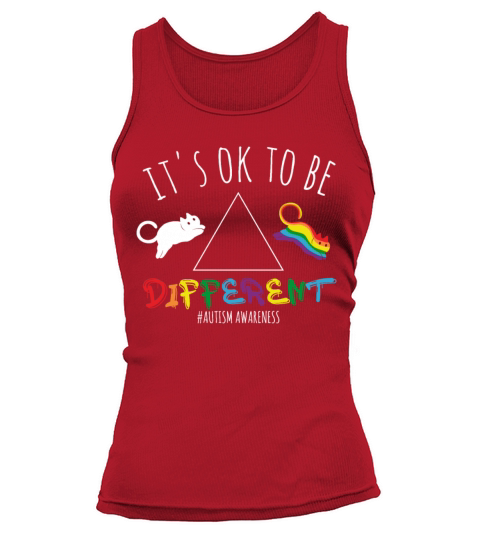Cat Different Okay Special Puzzle Autism Awareness Tank top Woman