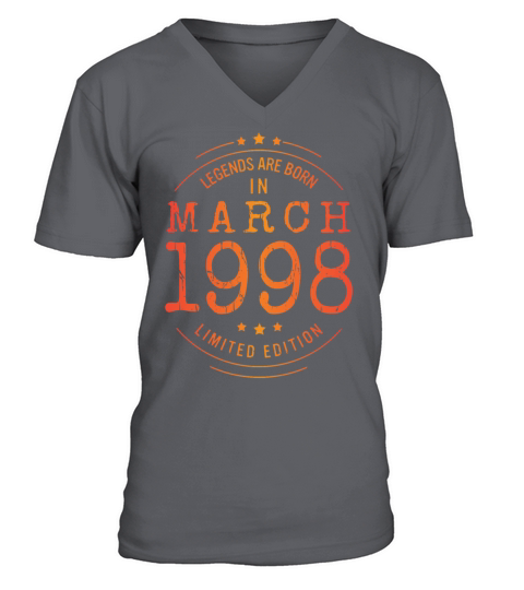 Birthday March 1998 Limited Edition Vintage V-Neck T-shirt