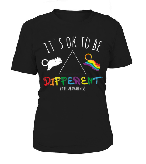 Cat Different Okay Special Puzzle Autism Awareness Women's T-Shirt