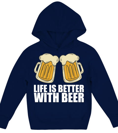 Frat Drinking beer Kids Hoodie