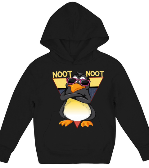 Noot Noot Penguin Vintage Kids Hoodie