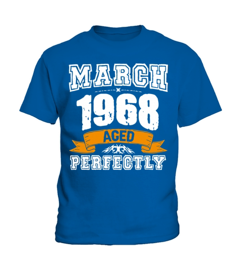March 1968 Vintage Birthday Present Kids T-Shirt