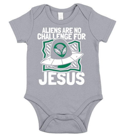 Christian Christianity Ufo Alien Jesus Short Sleeve Baby One-Piece