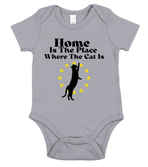 Home Is The Place Where The Cat Is Short Sleeve Baby One-Piece