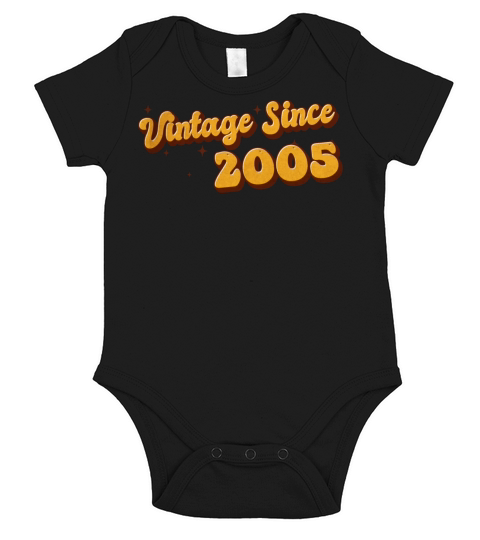 Vintage since 2005 18 Years Old - Groovy 18th Short Sleeve Baby One-Piece