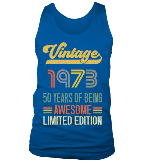 50 Year Old Gifts Vintage 1972 Limited Edition Tank Top Unisex