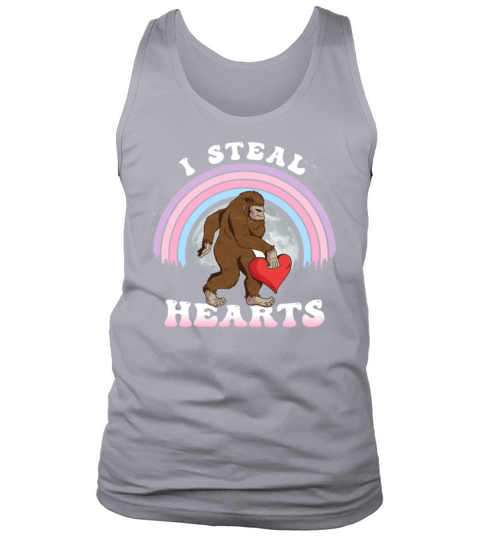 Valentines Day Bigfoot I Steal Hearts Girls Women Tank Top Unisex