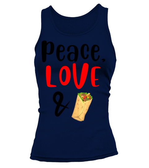 Peace Love Bacon and Tortilla Wrap Tank top Woman