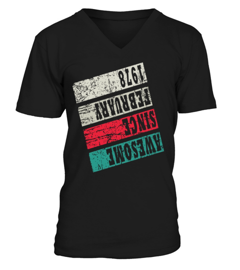 Vintage 1978 Vintage Retro Birthday Gift V-Neck T-shirt