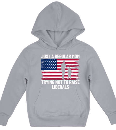 Just A Regular Mom Trying Not To Raise Liberalstry Kids Hoodie