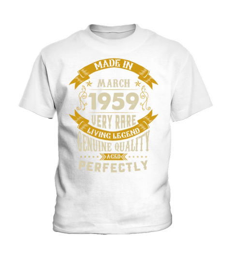 March 1959 Vintage Birthday Present Kids T-Shirt