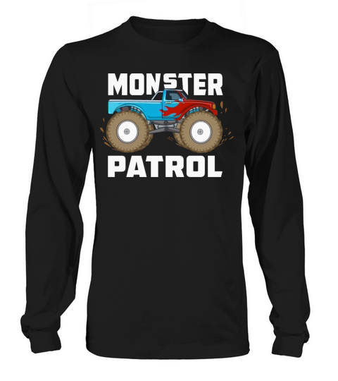 Monster Patrol Vintage Police Cop Car Monster Long sleeved Unisex