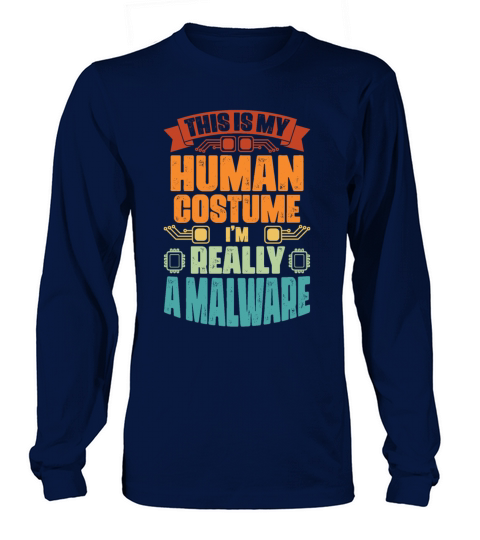 Vintage Cybersecurity Malware Costume Cyber Long sleeved Unisex